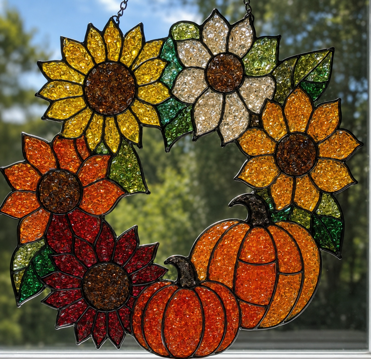 9/13/2026 - Sunday @ 1:00 pm ✨ 🌈Faux Stained Glass Suncatcher Workshop! 🌈✨