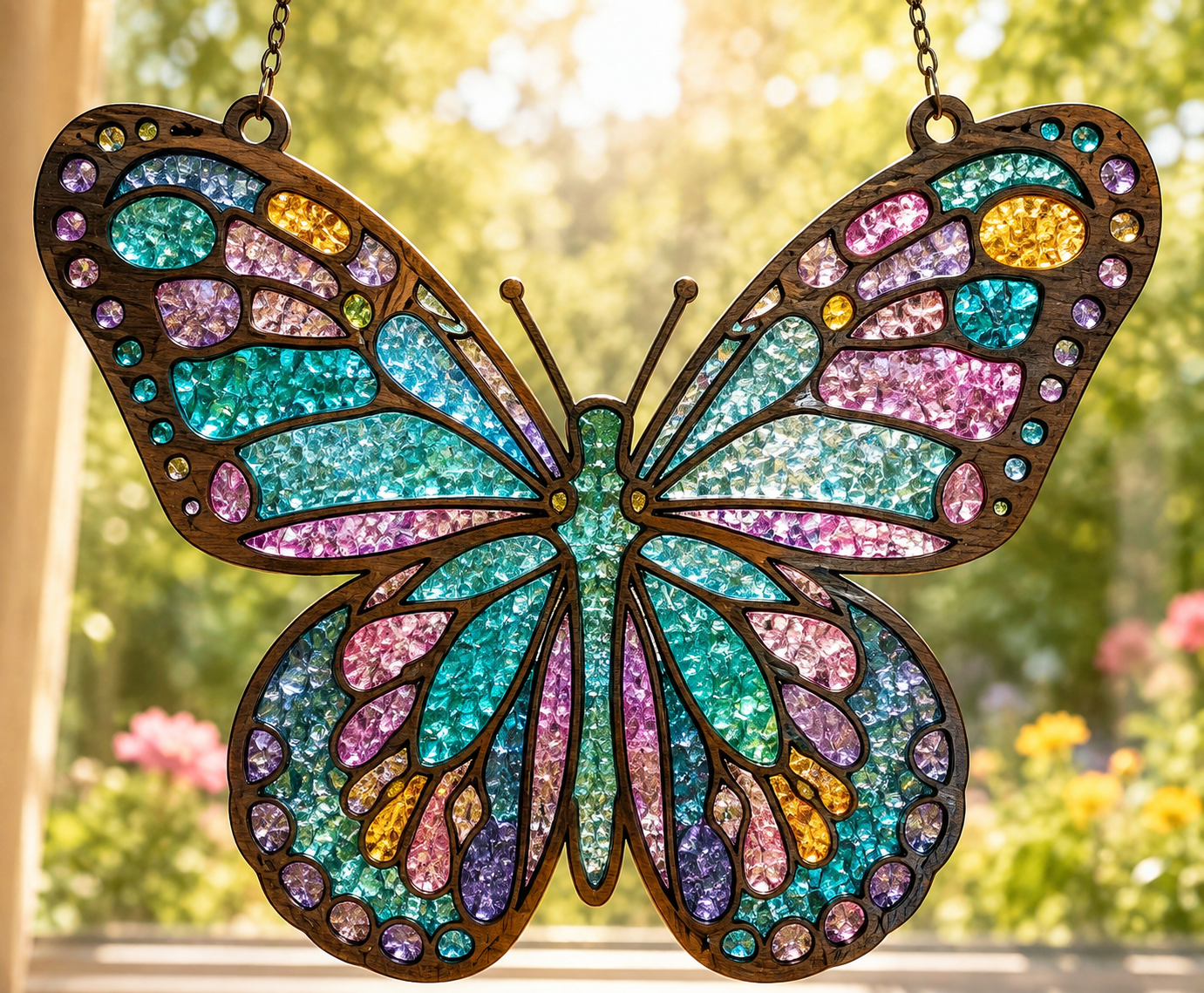 9/13/2026 - Sunday @ 1:00 pm ✨ 🌈Faux Stained Glass Suncatcher Workshop! 🌈✨