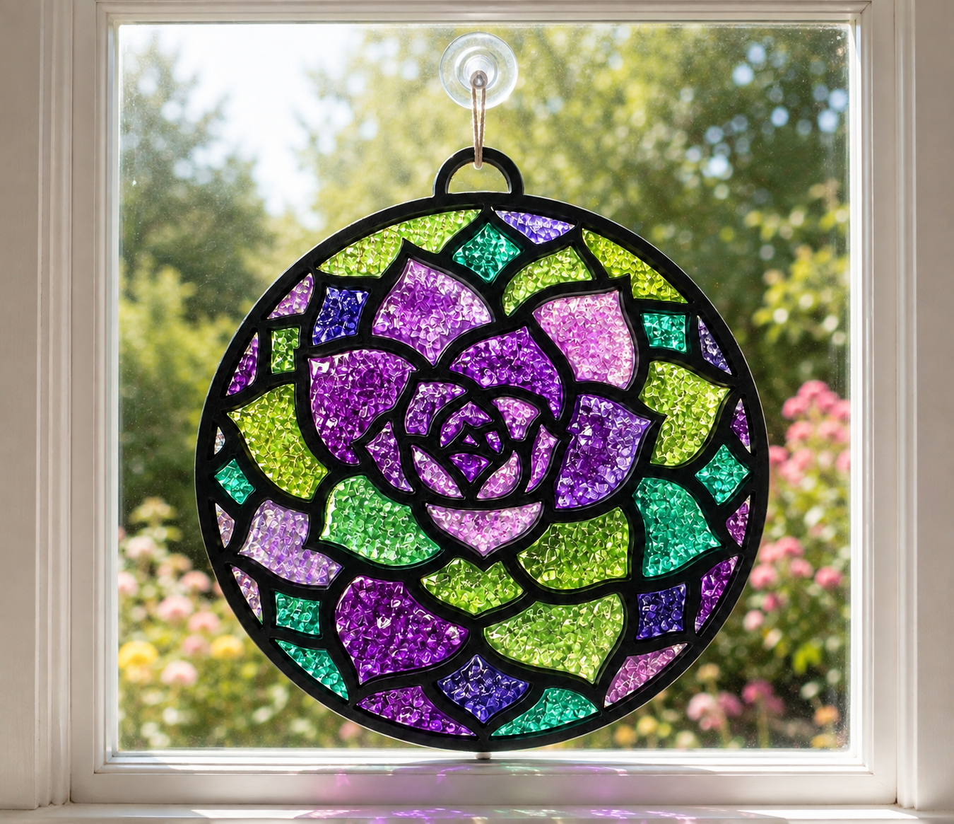 9/13/2026 - Sunday @ 1:00 pm ✨ 🌈Faux Stained Glass Suncatcher Workshop! 🌈✨