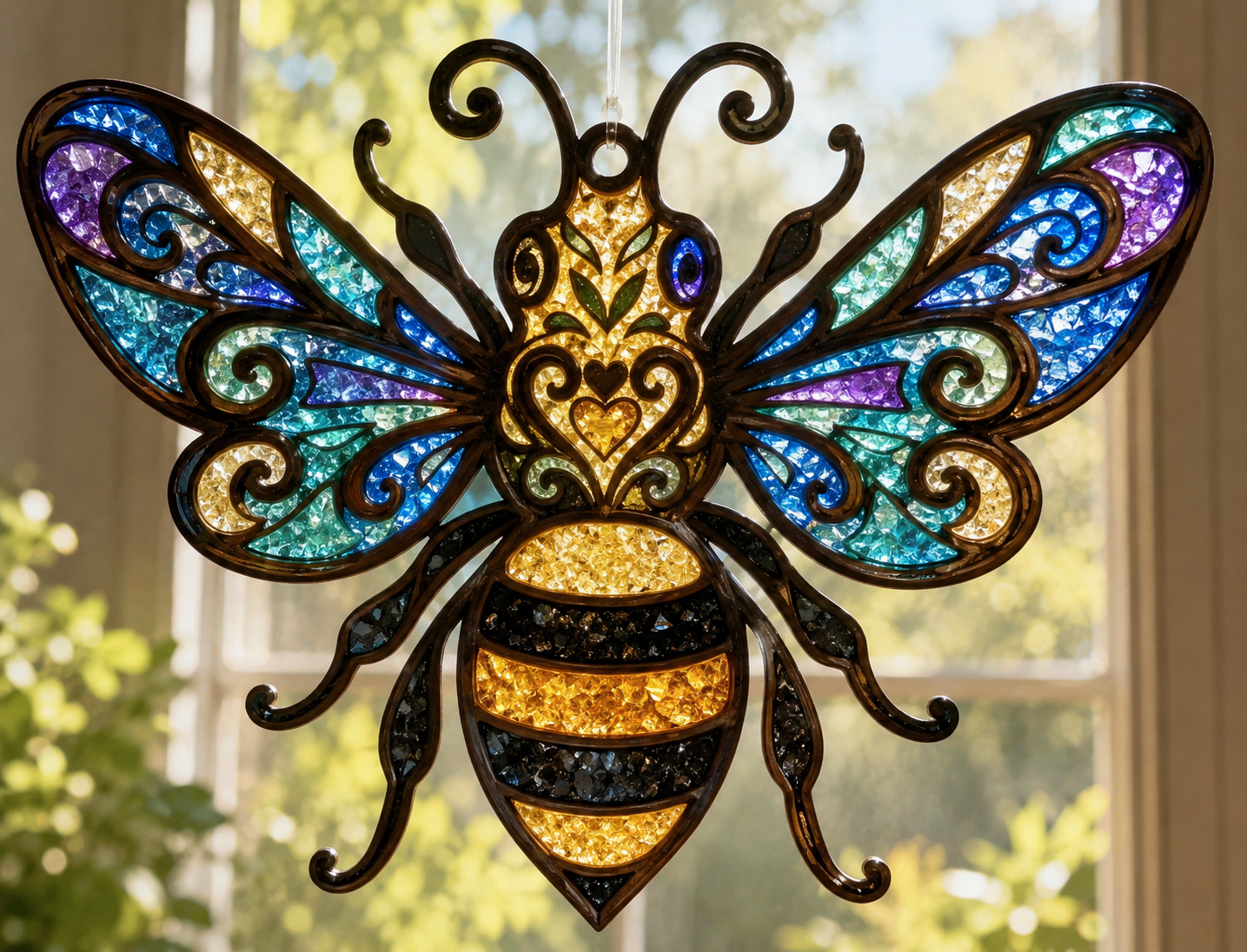 9/13/2026 - Sunday @ 1:00 pm ✨ 🌈Faux Stained Glass Suncatcher Workshop! 🌈✨
