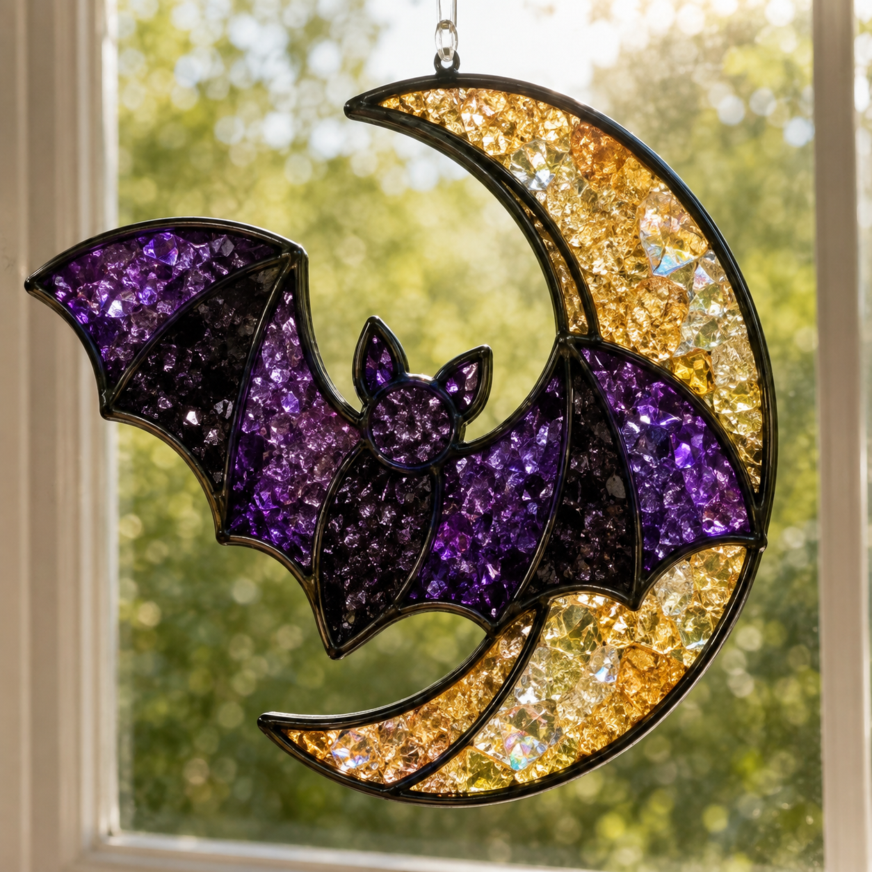 9/13/2026 - Sunday @ 1:00 pm ✨ 🌈Faux Stained Glass Suncatcher Workshop! 🌈✨